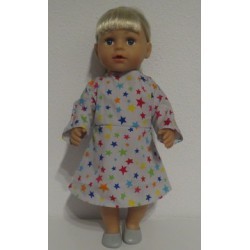 jurk grijs stippen baby born 43cm