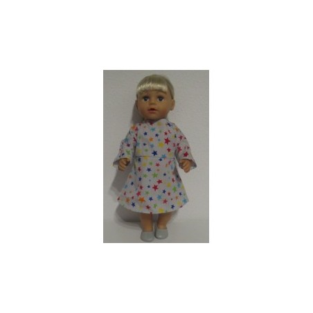 jurk grijs stippen baby born 43cm
