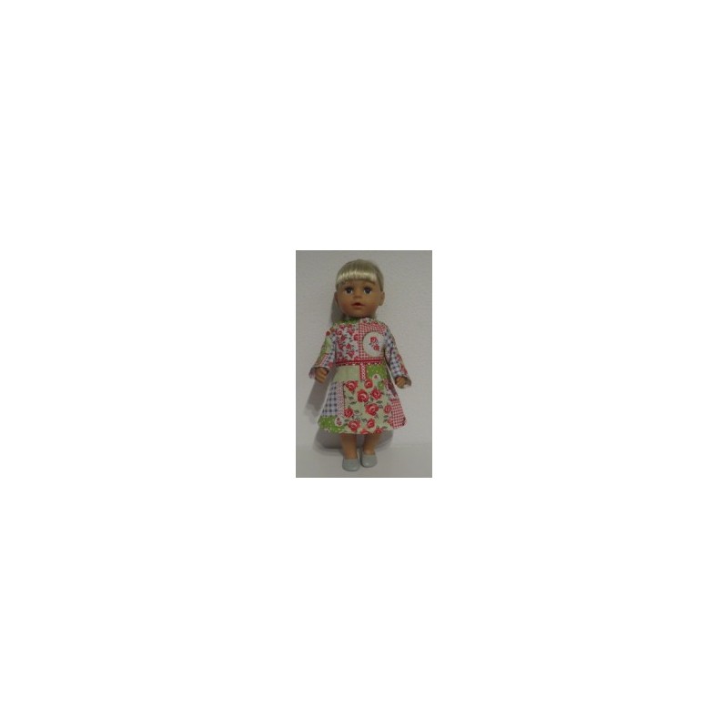jurk groen roosjes baby born 43cm