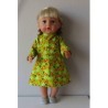 jurk groen met bloemen baby born 43cm