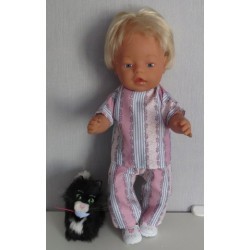 broek setje roze gestreept baby born 43cm