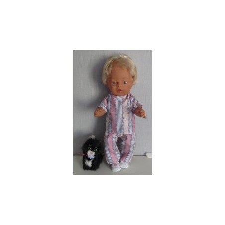 broek setje roze gestreept baby born 43cm