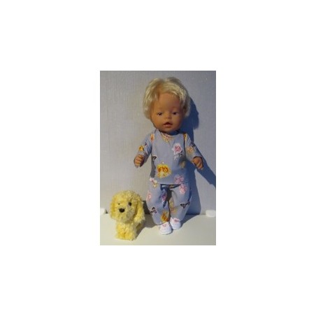 broek setje grijs engel baby born 43cm