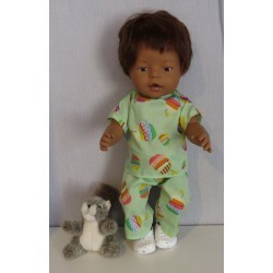 broek setje groen appels baby born 43cm
