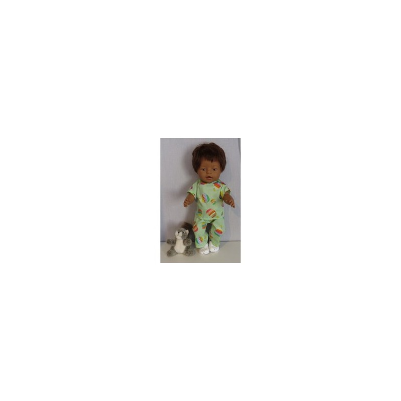broek setje groen appels baby born 43cm