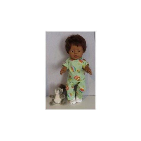 broek setje groen appels baby born 43cm