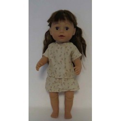 rok setje bruin roosjes baby born 43cm