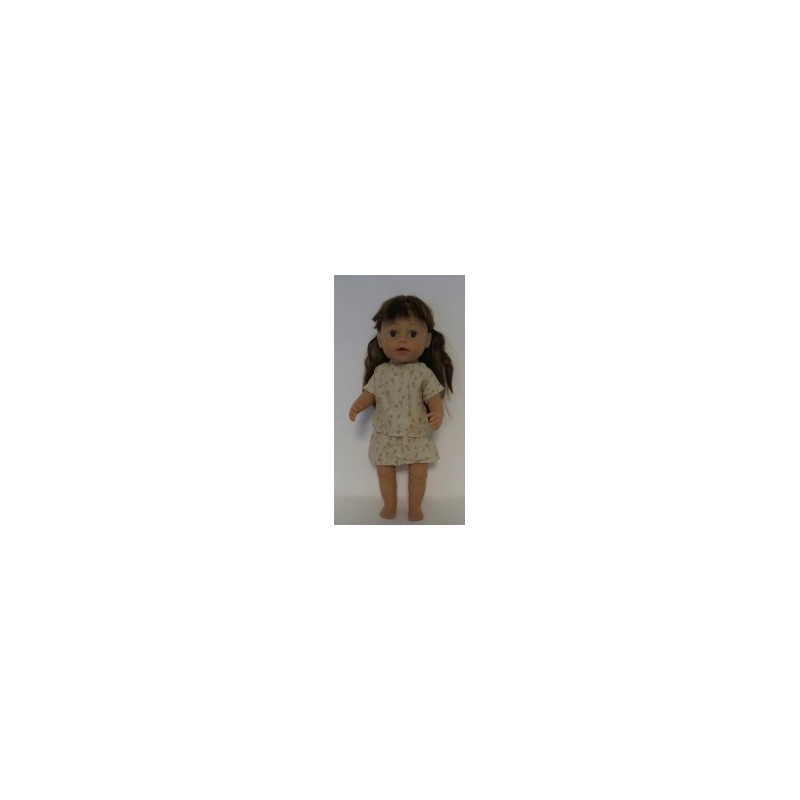 rok setje bruin roosjes baby born 43cm