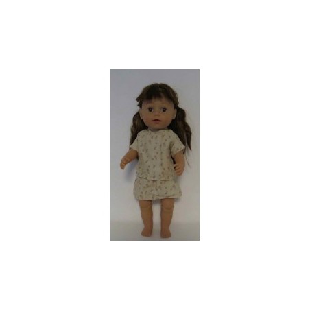 rok setje bruin roosjes baby born 43cm