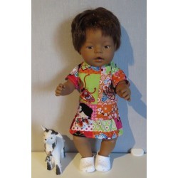 rok setje chineese print oranje baby born 43cm