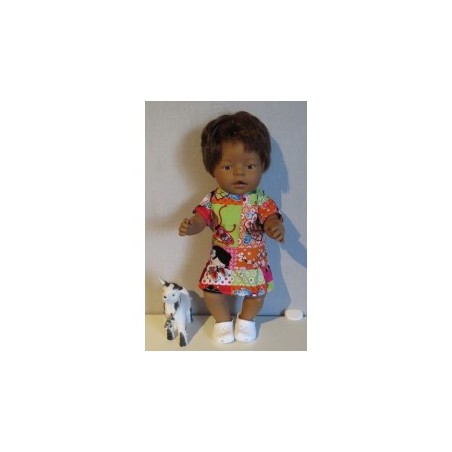 rok setje chineese print oranje baby born 43cm