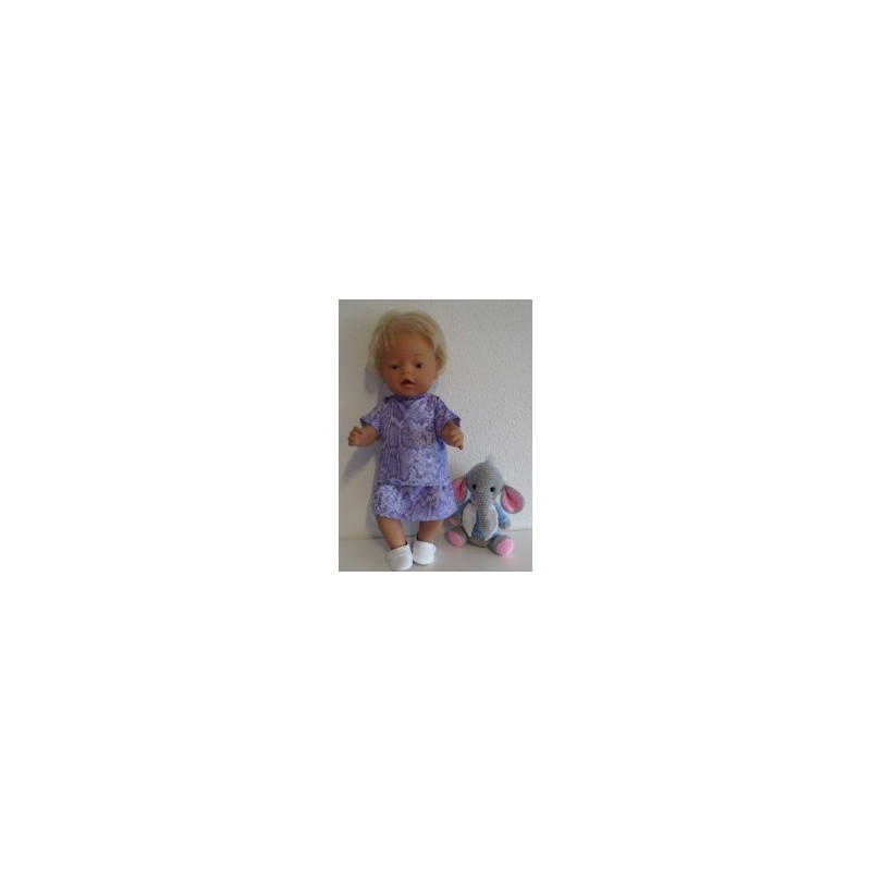 rok setje lila slangen print baby born 43cm