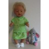 rok setje groen slangen print baby born 43cm