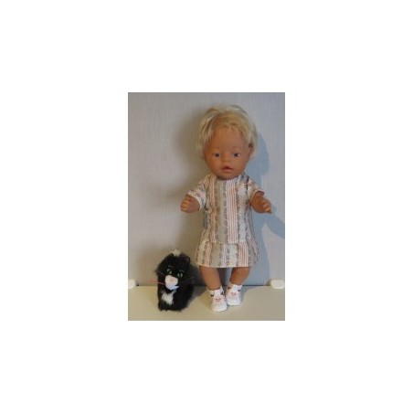 rok setje bruin gestreept baby born 43cm