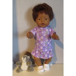 rok setje lila gebloemd baby born 43cm