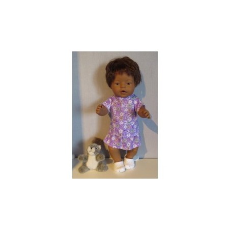 rok setje lila gebloemd baby born 43cm