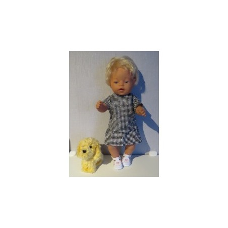 rok setje zwart geruit baby born 43cm
