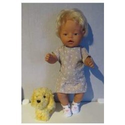 rok setje bruin geruit baby born 43cm