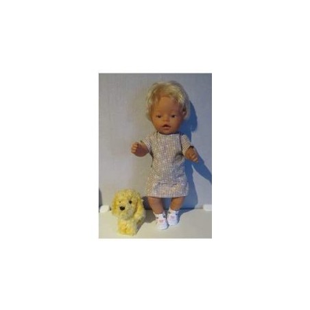 rok setje bruin geruit baby born 43cm