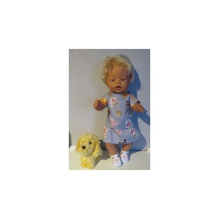 rok setje grijs engel baby born 43cm