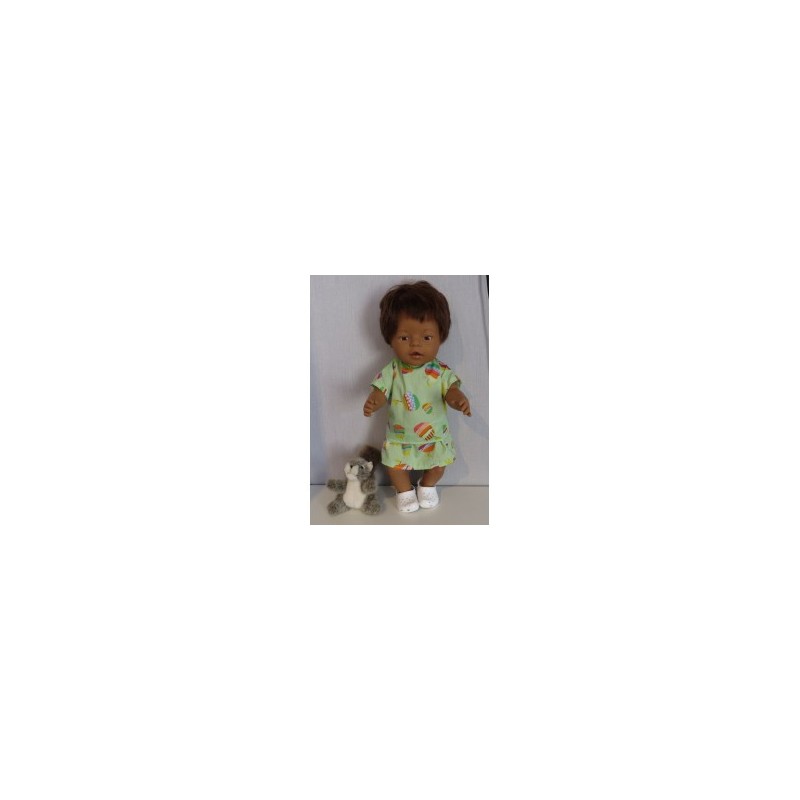 rok setje groen met appels baby born 43cm