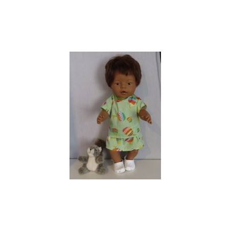 rok setje groen met appels baby born 43cm