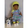 vrolijk broek setje blauw kleding baby born 43cm