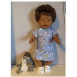 rok setje blauw met maan sterren baby born 43cm