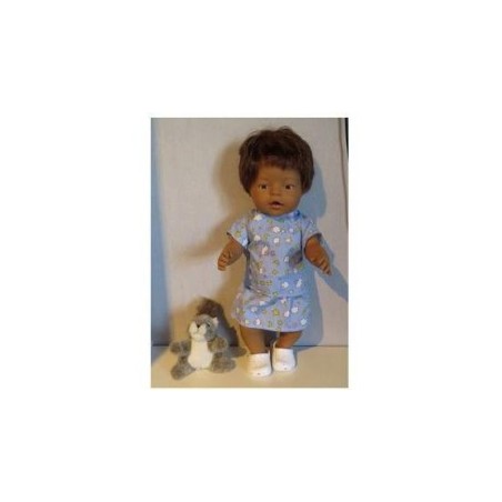 rok setje blauw met maan sterren baby born 43cm