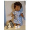 rok setje blauw met maan sterren baby born 43cm