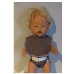luier met slab setje bruin baby born 43cm