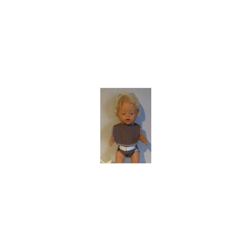 luier met slab setje bruin baby born 43cm