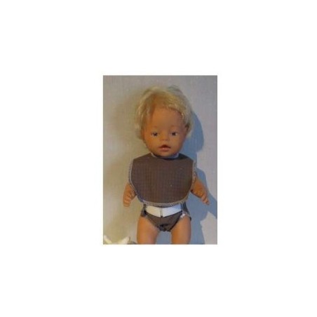 luier met slab setje bruin baby born 43cm