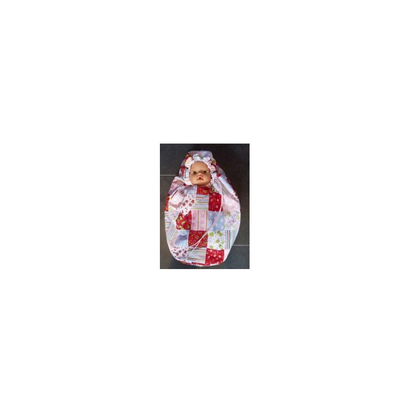 mummyzak rood geblokt  baby born 43cm