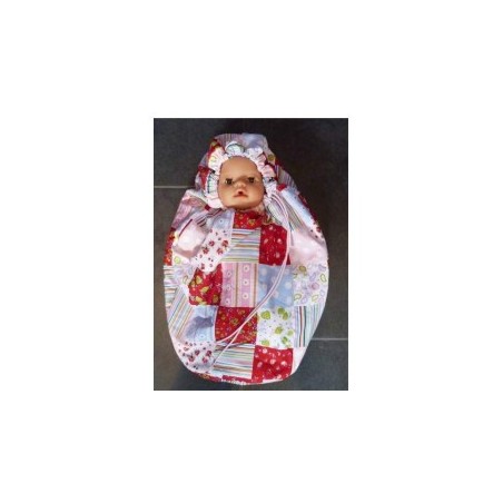mummyzak rood geblokt  baby born 43cm