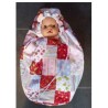 mummyzak rood geblokt  baby born 43cm