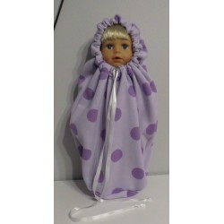 mummyzak lila polka dots baby born 43cm
