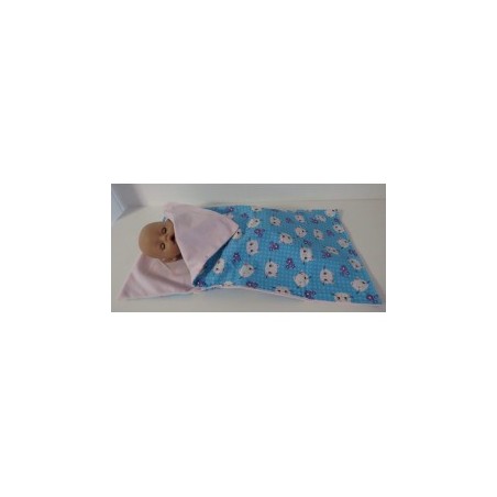 campingslaapzak blauw kat baby born 43cm