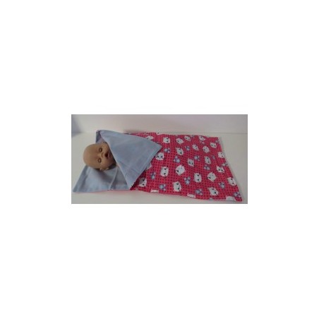 campingslaapzak roze kat baby born 43cm