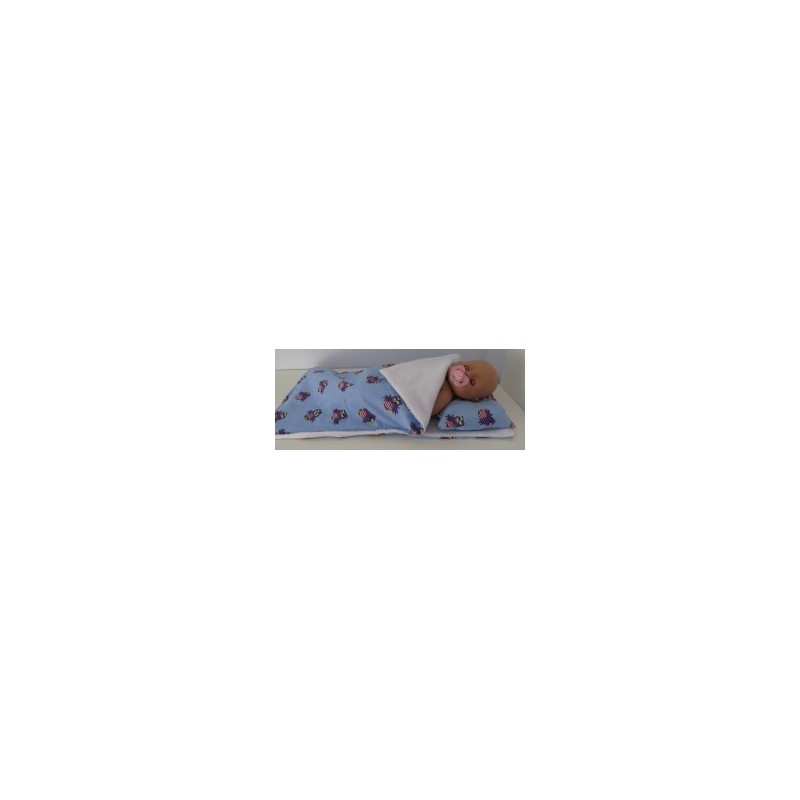 campingslaapzak blauw met jet baby born 43cm