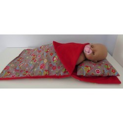 campingslaapzak bruin uilen  baby born 43cm