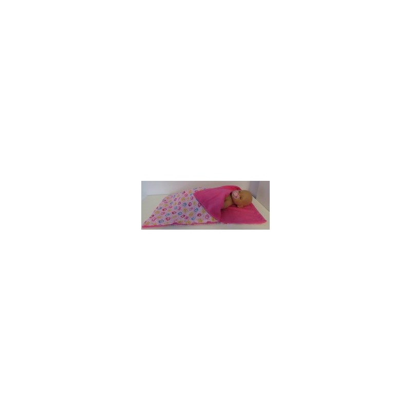 campingslaapzak roze met schapen baby born 43cm