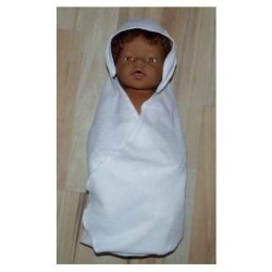 omslagdoek wit  baby born 43cm