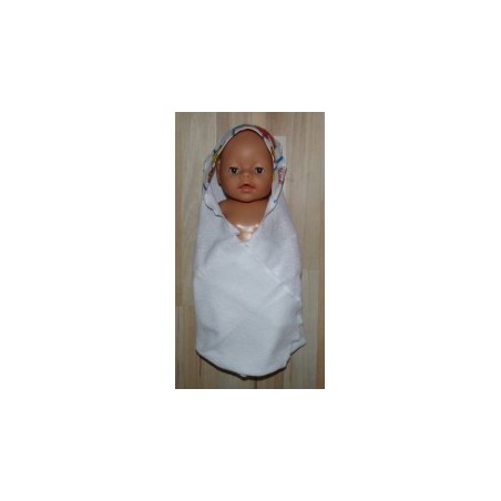 omslagdoek wit met sesam straat wit baby born 43cm