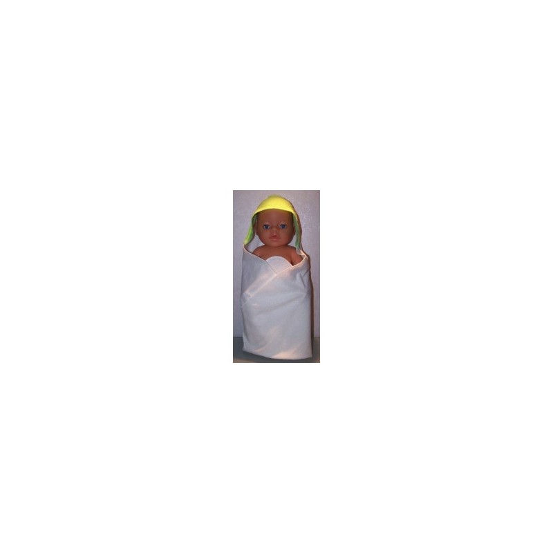 omslagdoek wit met groen baby born 43cm