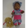 liefbroek setje blauw dieren  baby born 43cm