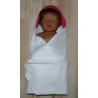 omslagdoek met rood baby born 43cm
