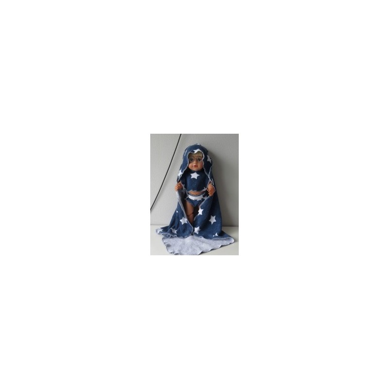 omslagdoek set blauw met sterren baby born 43cm