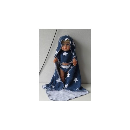 omslagdoek set blauw met sterren baby born 43cm
