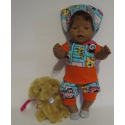 liefbroek setje mint dieren baby born 43cm
